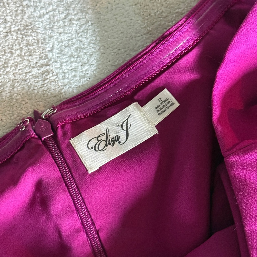 Eliza J Fuchsia Zip-Up Dress - Picture 2 of 4